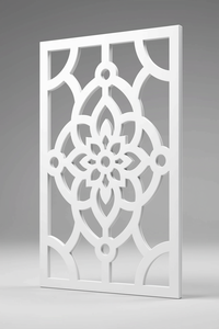 Decorative CNC Cut PVC Privacy Screen Room Divider Panel Mandala Bloom 800 x 1200 mm Made in Germany - Product Image 1