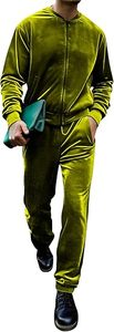 Mens Hooded Solid Tracksuit Side <b>Pockets</b> Full <b>Zip</b> <b>Hoodie</b> Sweatsuit 2 Pieces Running Jogging Sports Casual 100% Cotton Windproof - Product Image 3
