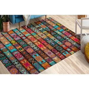 Alfombra Impresa: Alfombra Delgada Personalizada, No Tejida, con Diseño Étnico Marroquí, Colorida y Moderna, para Baño, Entrada o Puerta - Product Image 2