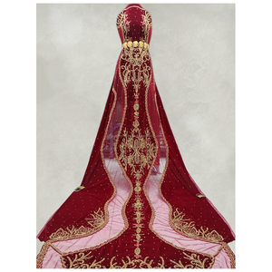 Nuevo Vestido de Novia Somalí de Moda, Impresionante y Elegante, Gorgura + Garbasaar, Tejido de Seda con Intrincado Estampado Floral - Product Image 3
