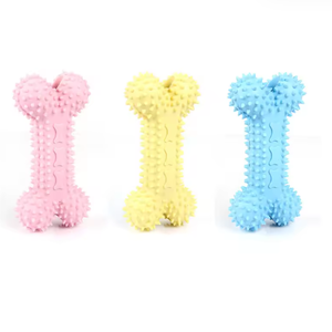 Juguete de Goma con Forma de Hueso de Dibujos Animados para Perros, Juguete Interactivo para Limpiar los Dientes Molares - Product Image 5