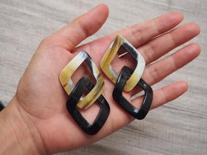 Pendientes de Cuerno de Búfalo para Niñas, Pendientes de Mujer, Joyería de Cuerno, Cuerno Natural para Mujer, Alta Calidad - Product Image 3