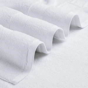 Vente en gros 100% coton Serviettes de bain spa blanches Hôtel de luxe Logo personnalisé Ensembles de serviettes mains durables Fournisseur de spa de salon - Product Image 2