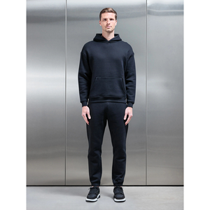 Sudadera con capucha de felpa francesa de peso pesado para hombre Logotipo con estampado de silicona personalizado Sin cordón Ajuste regular Invierno - Product Image 5