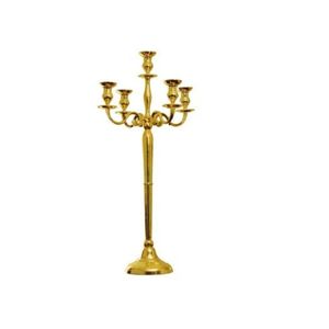 Portavelas de metal plateado moderno con cubierta de huracán de vidrio para velas de Pilar, hogar, boda, evento y decoración de mesa - Product Image 2
