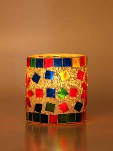 แก้วโมเสคสำหรับใส่เทียนทีไลท์สำหรับตกแต่งงานเลี้ยงในบ้านที่หรูหรา - Product Image 2