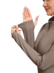 Chaqueta de Yoga Cómoda y Transpirable para Mujer, Chaqueta de Yoga Personalizada, Elástica, para Gimnasio, Entrenamiento, Running y Deportes - Product Image 3