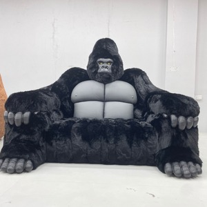 Sofá Modular en Forma de L de Tres Plazas Gorilla King Kong, Sofá Chesterfield Moderno con Almacenamiento, Tapizado en Tela PU, Sin Respaldo ni Brazos, para Sala de Estar - Product Image 4