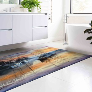 Alfombra con Diseño de Paisaje Costero: Fácil de Limpiar, Alfombra Suave con Vista al Mar, Alfombra Suave No Tejida - Product Image 5