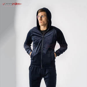 ชุดวอร์มผ้ากำมะหยี่แบบพรีเมี่ยมสำหรับผู้ชายเสื้อแขนยาวและกางเกงวิ่งออกกำลังกายแบบมีเชือกรูดแฟชั่นผู้ชายชุดวอร์มผ้ากำมะหยี่ - Product Image 6