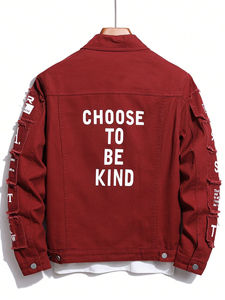 แจ็กเก็ตผ้ายีนส์แบบมีกระเป๋าของผู้ชายสไตล์ Y2K วินเทจกระเป๋ามีกระดุมคอตั้งทรงหลวมเหมาะสำหรับฤดูใบไม้ผลิ - Product Image 3