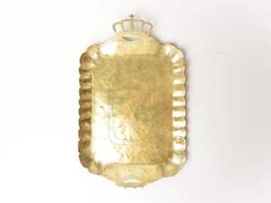 Plateau en papier rectangulaire blanc jetable de qualité alimentaire, écologique, doré, pour gâteaux, collations, fruits - Product Image 4