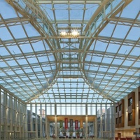 Cúpula de vidrio prefabricada de gran envergadura SAFS para centro comercial, salón de bodas