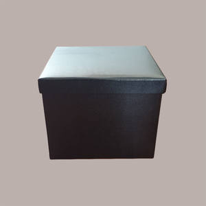 5 boîtes carrées en cuir noir 30x30H24 avec coffre en papier pour coffrets cadeaux de vacances - Product Image 6