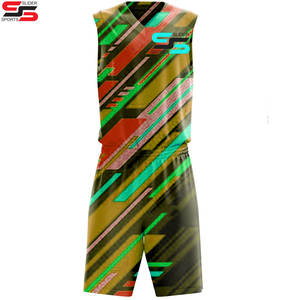 Vente en gros de maillots de basket-ball personnalisés pour hommes, ensemble de sublimation d'uniformes de basket-ball en maille à séchage rapide avec un design unique - Product Image 5
