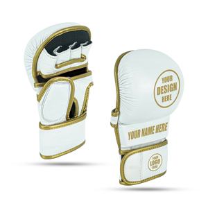 Gants personnalisés UFC MMA Gants de combat en cuir de vachette de couleur unique Gants d'entraînement pour enfants 8oz 12oz 16oz - Product Image 1