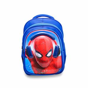 Blue <b>Kids</b> <b>Backpack</b> P85382 Fashionable Anti-Theft Waterproof Oxford Material Geometric Candy Pattern Girls' Style Nylon Zipper - Product Image 3