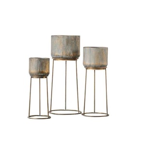 Premium quality Galvanized Planter Flower <b>Pot</b> Garden & Home Decorations Metal Round Tub Garden Planter with rustic stand - Product Image 6