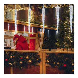 Transparent Cold White LED Christmas Light <b>Curtain</b> 80 Joinable Icicles 1 Light Show 2.4+4m for Festive Decorations - Product Image 5