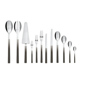 Cubiertos modernos de plata de lujo, juego de cubiertos pulido con espejo de acero inoxidable, seguro y saludable para uso diario - Product Image 4