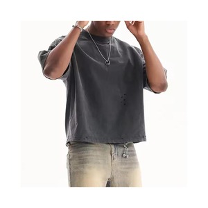 เสื้อยืดพิมพ์ลายสกรีนเสื้อยืดโอเวอร์ไซส์ชายเสื้อโชว์ไหล่ - Product Image 2