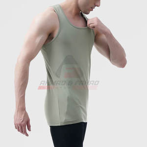 Camiseta sin mangas de venta directa de fábrica, camiseta sin mangas de tela transpirable de alta calidad para hombres, camiseta sin mangas para ejercicio de gimnasio - Product Image 5