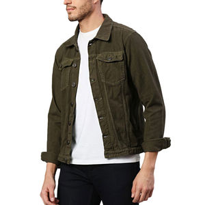 Vente en gros de vêtements d'automne personnalisés à la mode vestes en jean pour hommes enduits respirants coupe-vent/Votre propre style meilleur matériel décontracté - Product Image 2