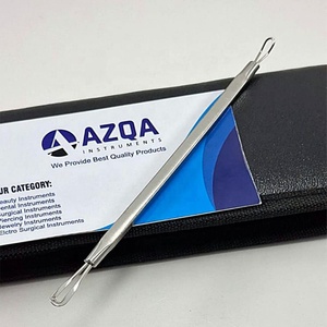 Herramienta facial profesional de acero inoxidable para el tratamiento del acné con bucle y Punta curva para la eliminación de espinillas y espinillas - Product Image 5
