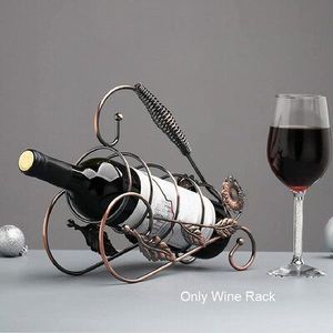 Metal Wine Bottle Rack Creative Metal Single Wine Bottle Holder Home Decoration Spring <b>Tricycle</b> Style Wine Stand - Product Image 5