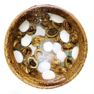 Bandeja Ovalada Azul, Cuencos para Servir de Resina Hechos a Mano, Utensilios de Cocina Decorativos Pulidos, Ecológicos, de Origen Indio - Product Image 5
