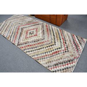 Tapis turc vintage 3,6x8,7 pieds, tapis en laine unie rouge - Product Image 4