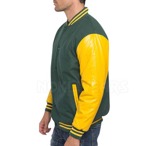 Cómoda chaqueta de Letterman para hombre, el mejor precio, chaqueta de invierno Letterman, chaqueta de Letterman teñida lisa - Product Image 2
