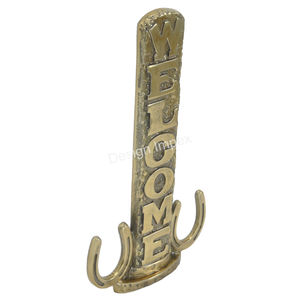 Plaque murale en aluminium massif avec revêtement en laiton doré sculpté à la main Design de bienvenue Plauque murale en métal Accessoires européens - Product Image 2