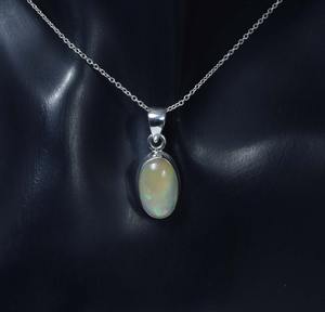 จี้เงินแท้925ทำด้วยมือพร้อมพลอยโอปอลไฟชุบทองของขวัญแต่งงานที่สมบูรณ์แบบสำหรับความรักประทับด้วยเครื่องประดับ925 - Product Image 2