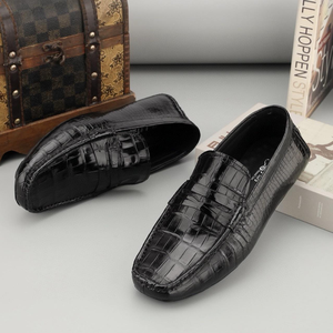 Mocasines de Cuero de Cocodrilo Genuino para Hombre, Zapatos Casuales de Negocios de Lujo Sin Cordones - Product Image 5