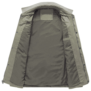 Vestes pour hommes en toile 100% coton respirantes à manches longues, personnalisables en gros, vestes pour hommes, veste pour homme - Product Image 4