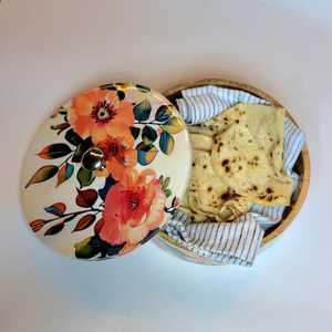 Caja de Chapati de madera ecológica de calidad superior 100% con decoración de grabado de mesa de madera de acacia de aluminio - Product Image 6