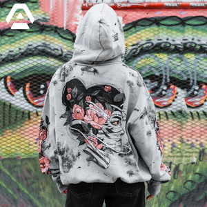 เสื้อฮู้ดสำหรับผู้หญิงเสื้อซักแบบกรดน้ำหนักเบาดีไซน์ใหม่ล่าสุดออกแบบได้ตามต้องการ - Product Image 2