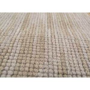 พรมขนสัตว์ทอมือลายเส้นโค้งสีเบจน้ำตาลขนาดใหญ่รูปทรงสี่เหลี่ยมผืนผ้าลายทางสามมิติสีพื้นสำหรับบ้าน ห้องโถง ห้องนั่งเล่น ห้องนอน-Hwl-55 - Product Image 3