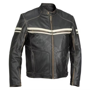 Chaqueta de Cuero Vacuno Suave y Transpirable de Alta Calidad Personalizada para Hombre, Ropa Exterior Informal de Moda, Venta al Por Mayor OEM - Product Image 5