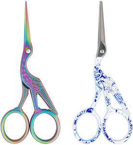 Ciseaux à pointe micro en acier inoxydable pour la coupe des sourcils et l'épilation couleur or - Product Image 4