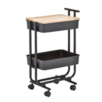 Meilleure Vente du Fabricant : Table Basse Mobile 2 Niveaux en MDF Marron, DIY, Moderne, Légère, Meuble de Rangement pour la Maison