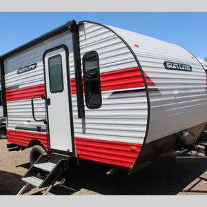 ¡Ahorra Ahora! Remolque de Viaje Usado Sun Set Park RV Sun Lite 14THX 2020 2021, de Aluminio, Moderno, Ligero e Impermeable, para 3 Personas - Product Image 1