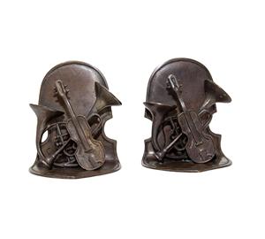 Superior Quality Indian Metal <b>Art</b> Desktop Bookends Exclusive Design Home Office Bookshelf <b>Storage</b> Holder - Product Image 1