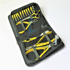 Kit de herramientas de extensión de cabello para colorear, alicates y alicates de presión Pro en cinta, color amarillo y plateado, proporciona marca personalizada gratis - Product Image 6