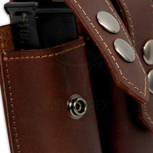 ซองหนังวัวแท้มีสไตล์ทนทานกระเป๋าใส่แก้วสองชั้นวางด้านบนส่งตรงจากปากีสถาน - Product Image 4