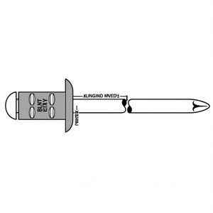 Rivets aveugles GESIPA PolyGrip 4,8 x 10 mm pour aluminium/acier, lot de 50, tige de rivet en forme d'agrafe - Product Image 3