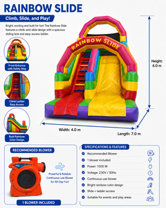 Parque Infantil Inflable Profesional de 5x5x4 m – Castillo Inflable de PVC con Tobogán – Uso Profesional en Interiores/Exteriores – Cumple con las Normas de la UE - Product Image 4