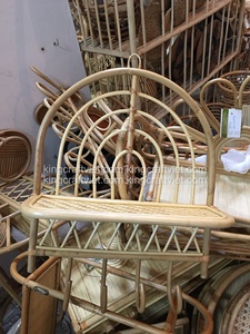 Estantes de pared de ratán con ganchos, estante de ratán y perchero para baño, cocina, sala de estar, hechos a mano por FBA de Vietnam, Amazon - Product Image 6