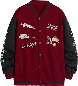Mejor Venta de alta calidad de moda Jaket Travis Scot Letterman chaqueta de béisbol de manga de cuero Streetwear Varsity chaquetas para hombres - Product Image 1